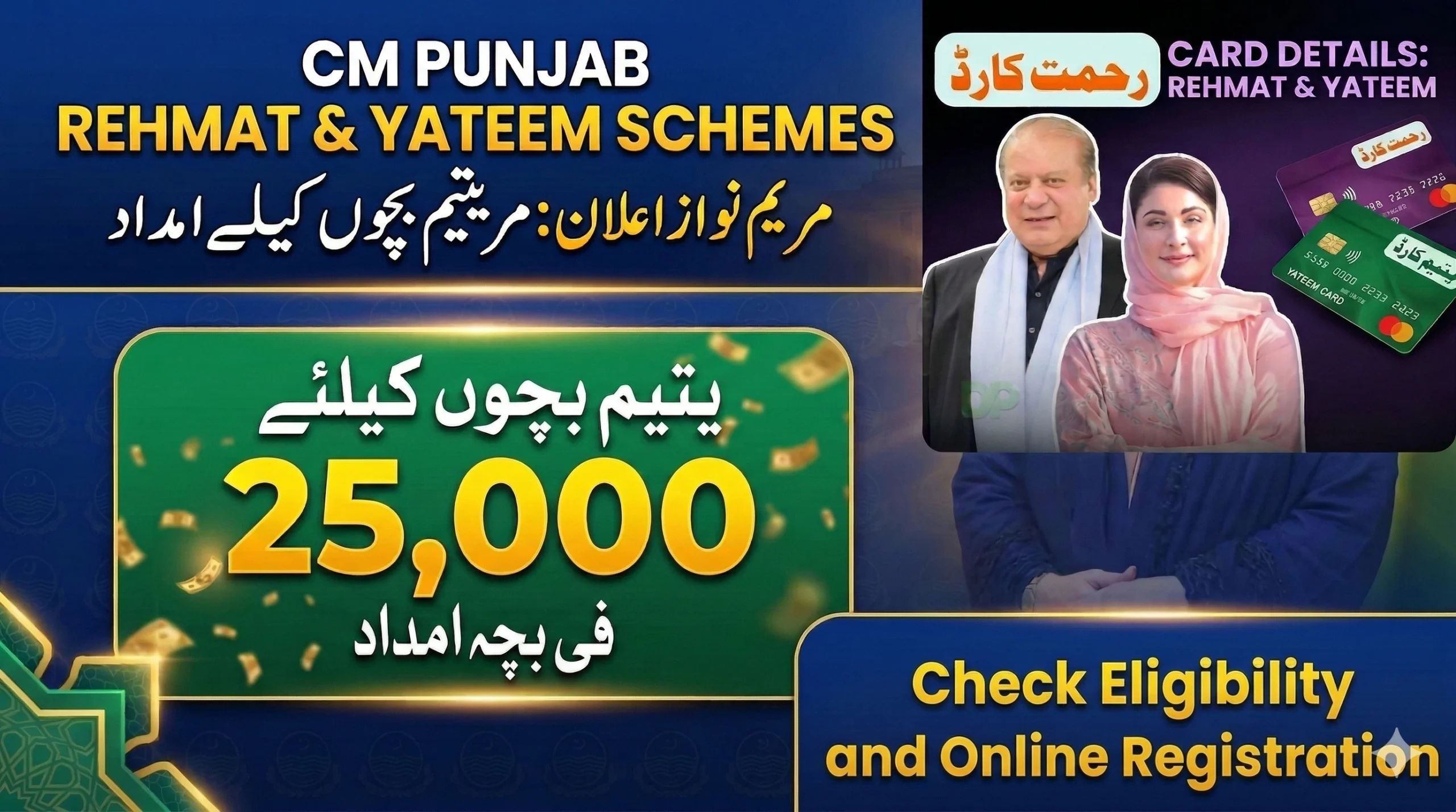 CM Punjab Yateem Rehmat Card Registration 2026